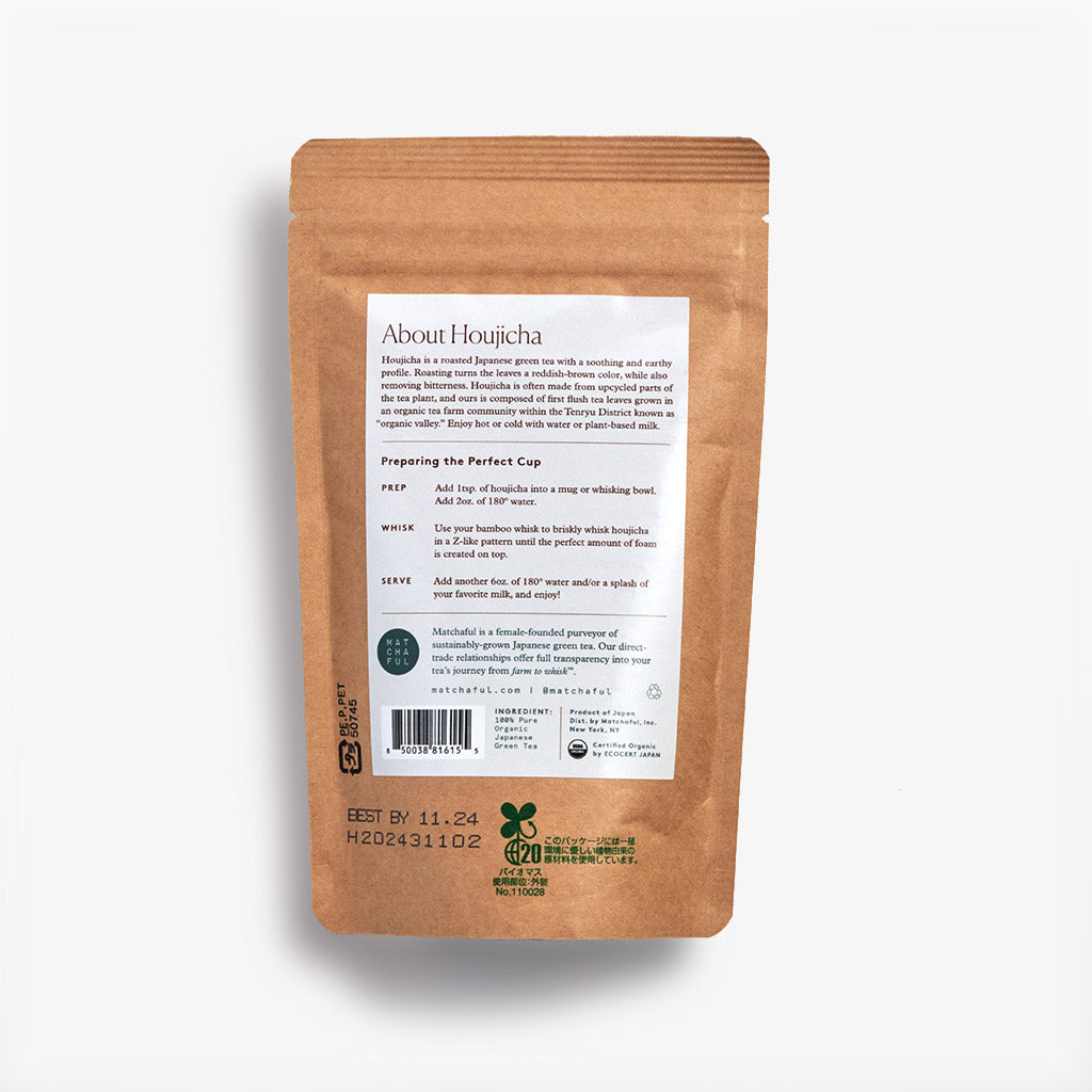 Matchaful Houjicha 100g Bag Back