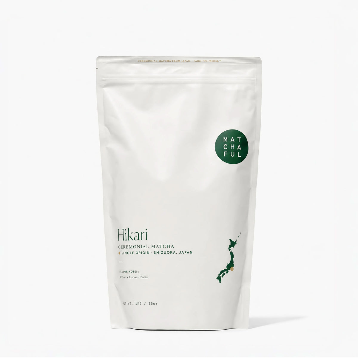 Hikari Single Origin Matcha - 1 KG Front of Bag
