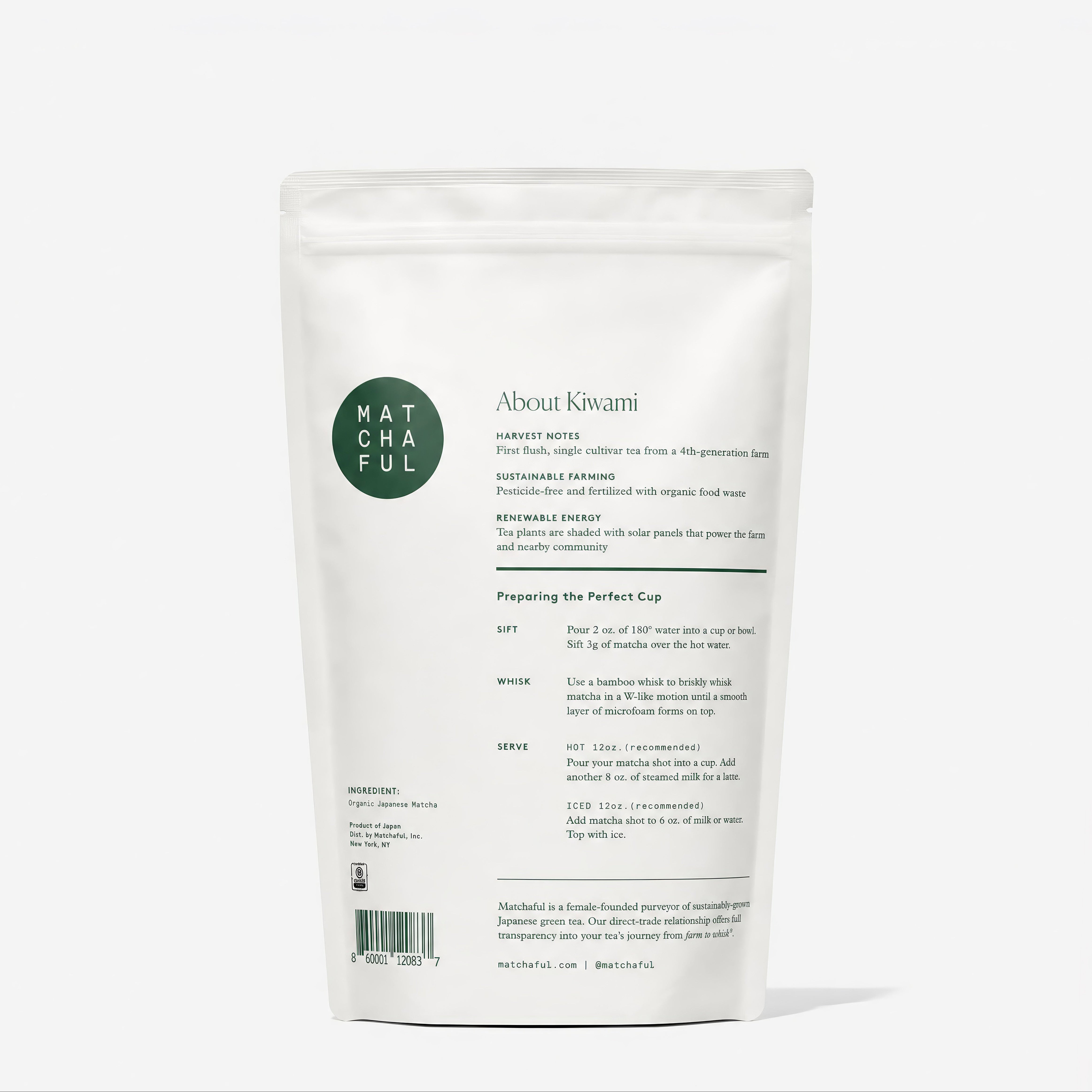Organic Kiwami Single Cultivar Matcha - 1 KG