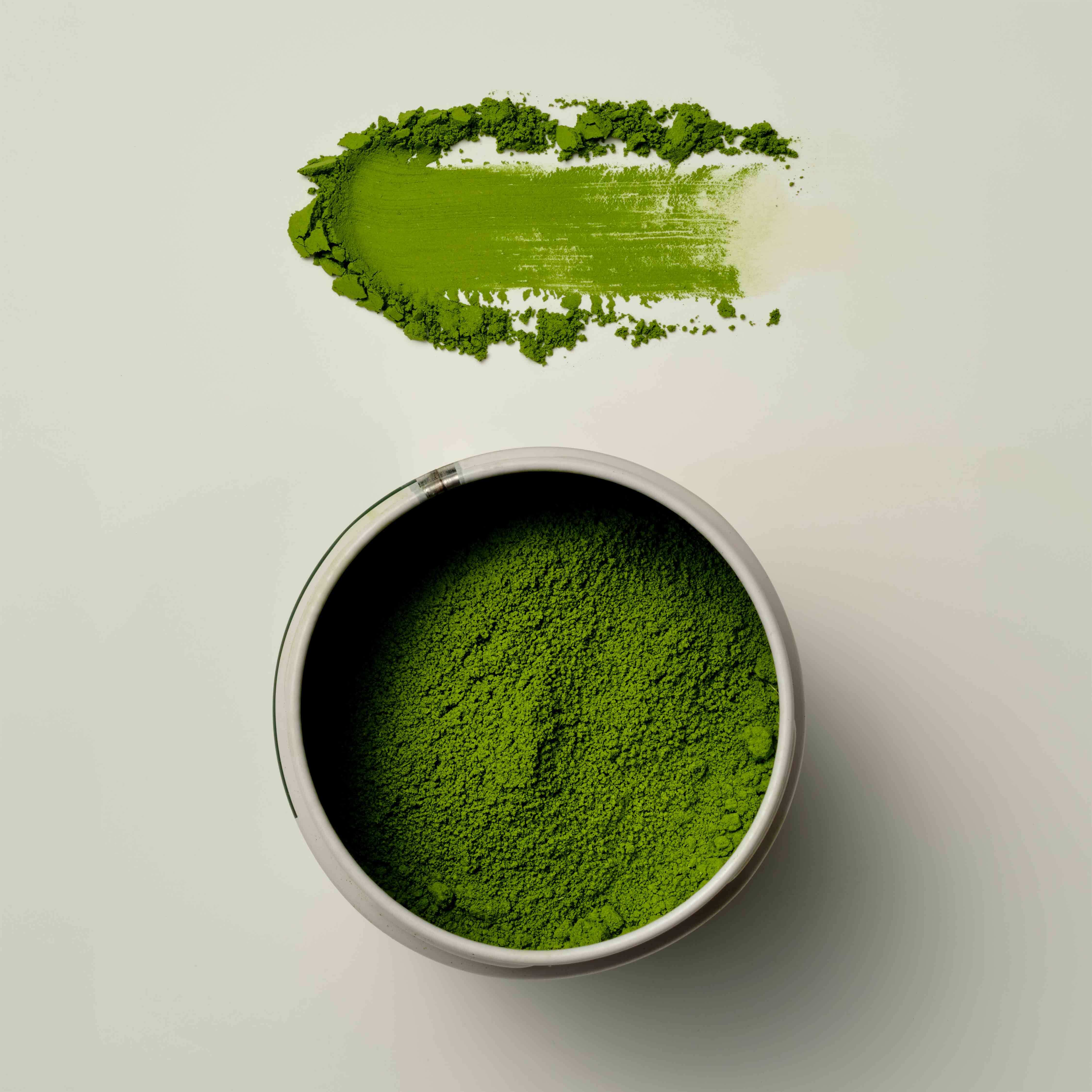 Kiwami Single Cultivar Matcha tin and streak