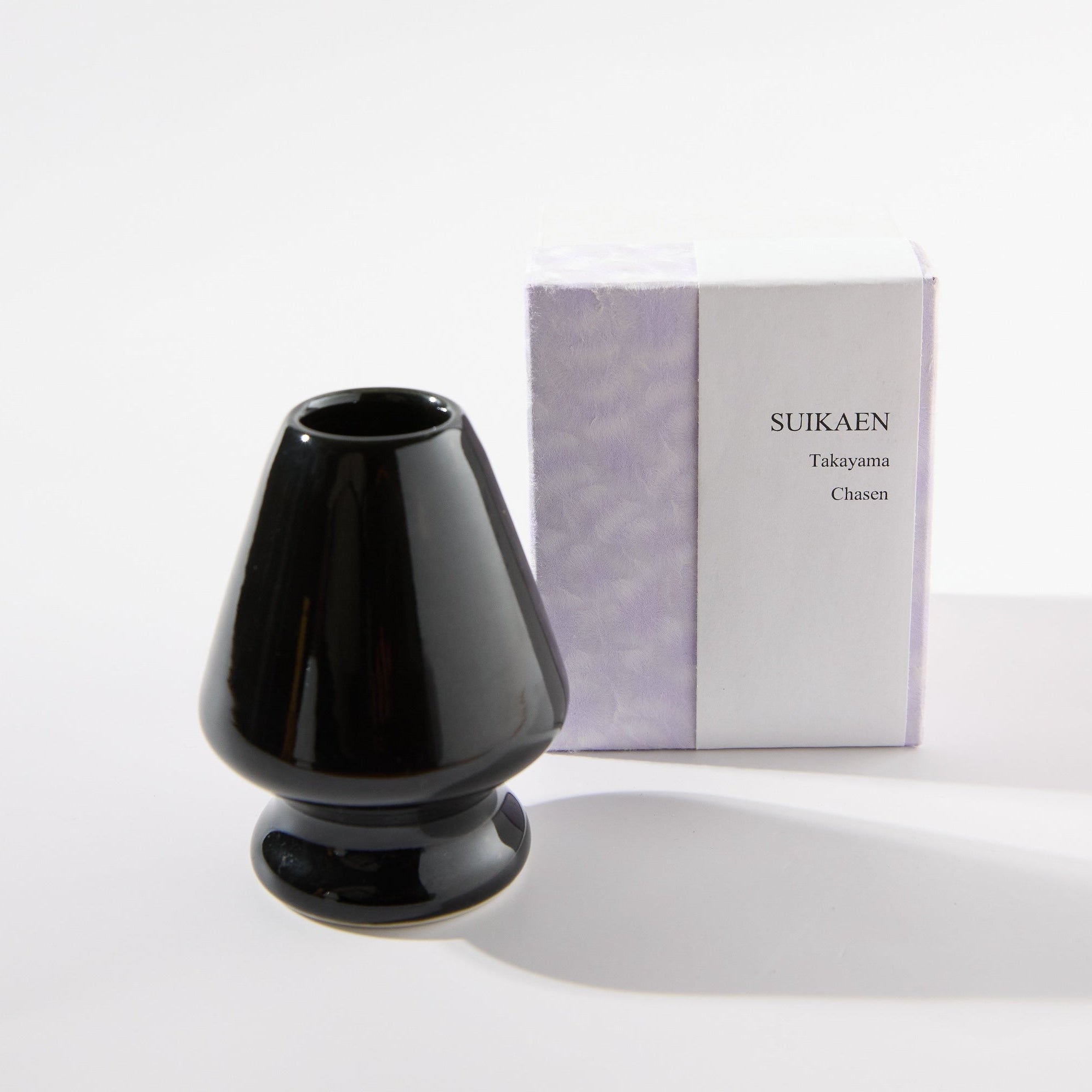 Suikaen Black Ceramic Chasen Whisk Stand