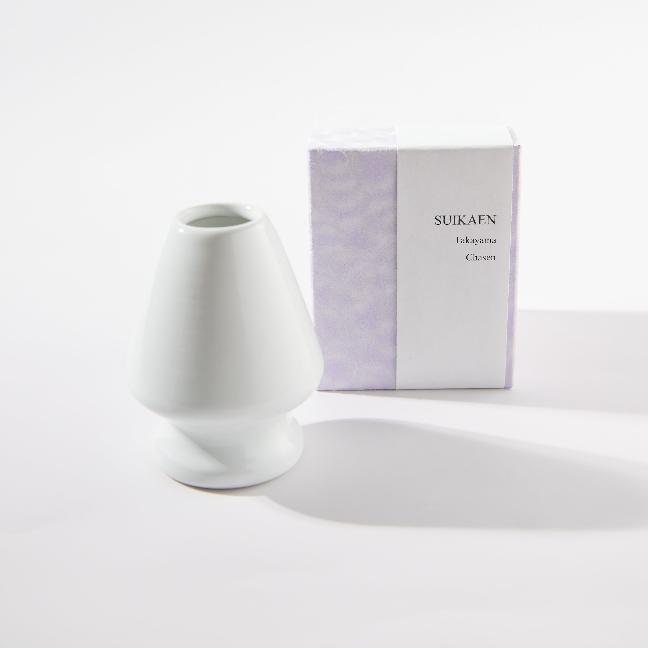 Suikaen White Ceramic Chasen Whisk Stand