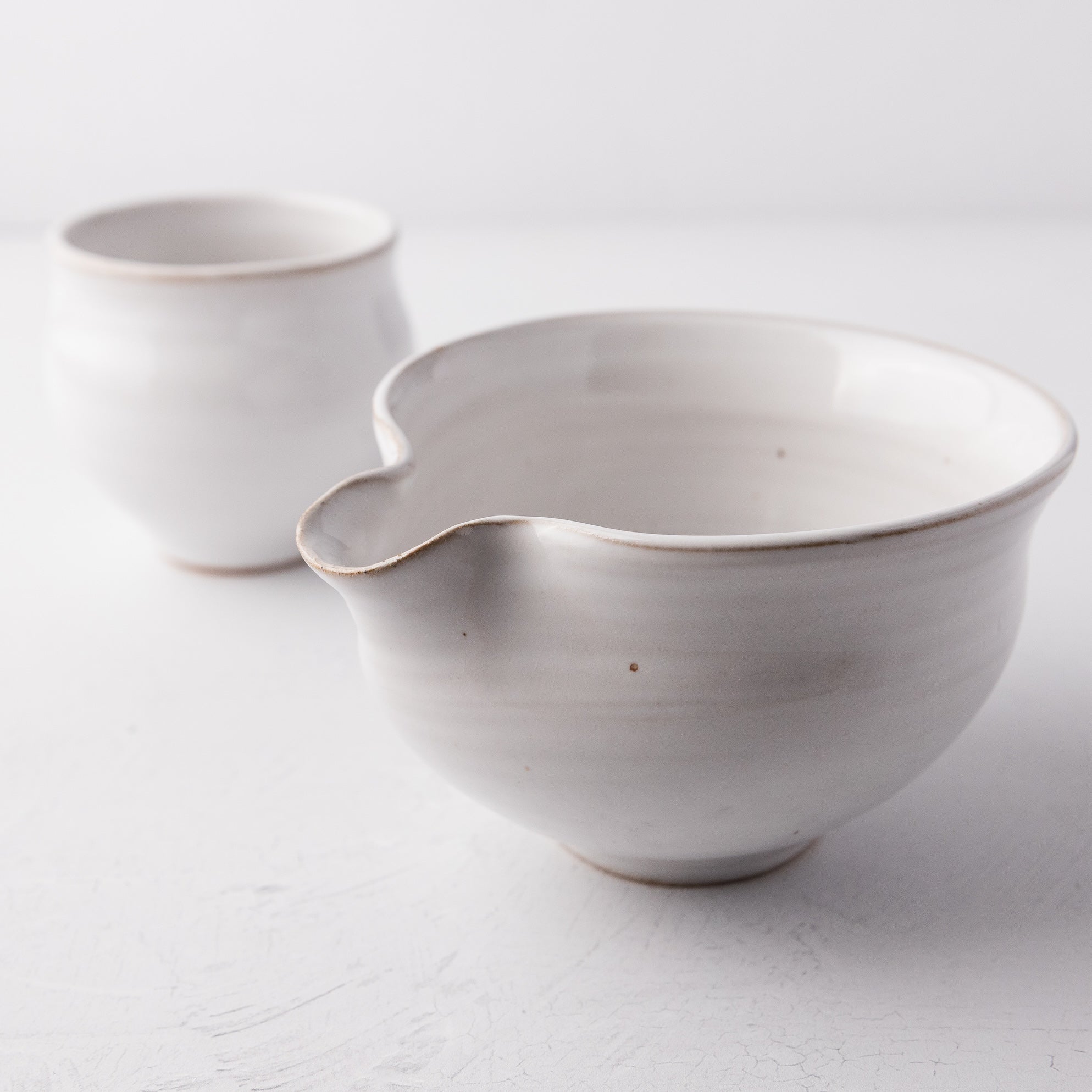 Yumiko Kuga Whisking Bowl and Matcha Cup Set from Matchaful