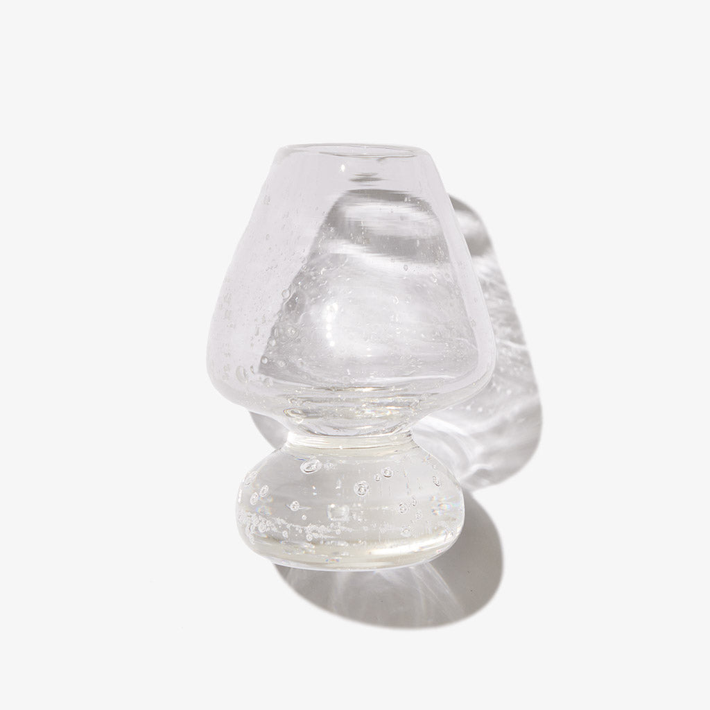 Misao Nara clear glass matcha whisk stand